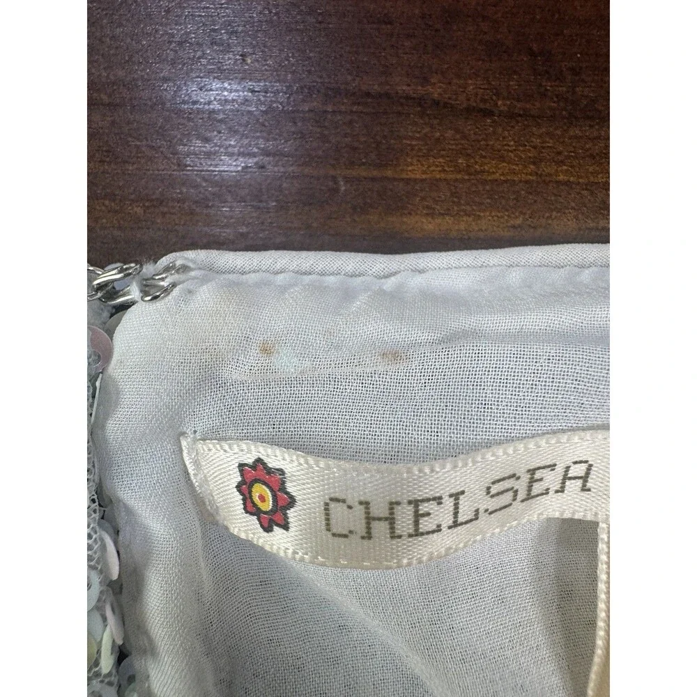 Chelsea & Violet White Opal Sequin Top Large - Picture 7 of 9